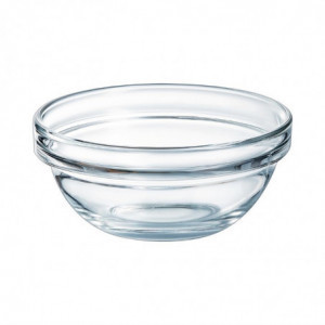 Stackable tempered glass salad bowls - Ø100mm - Set of 6 - Arcoroc - Fourniresto