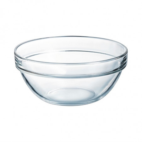 Stackable tempered glass salad bowls - Ø140mm - Set of 6 - Arcoroc - Fourniresto