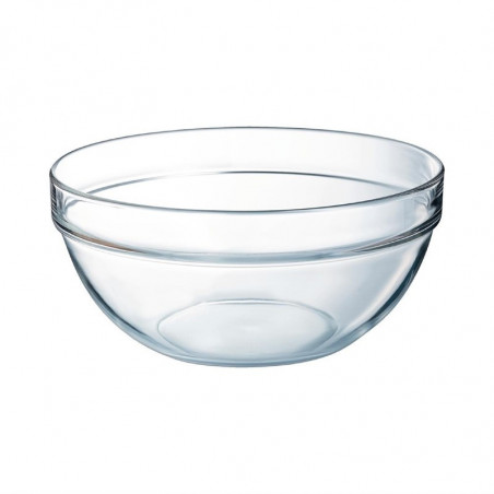 Stackable tempered glass salad bowls - Ø290mm - Set of 6 - Arcoroc - Fourniresto