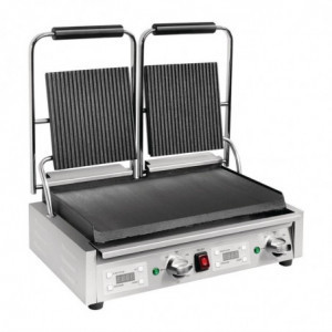 Double Contact Grill Grooved/Smooth-230V - Buffalo