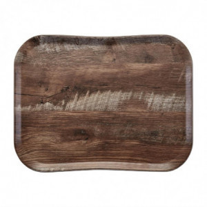 Century dark oak wood effect polyester tray - 330 x 430mm - Cambro - Fourniresto