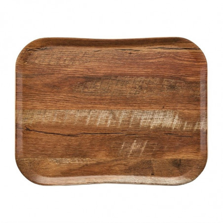 Century natural wood oak brown polyester tray - 360 x 460mm - Cambro - Fourniresto