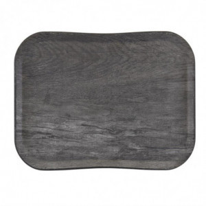 Century natural oak gray polyester tray - 360 x 460mm - Cambro - Fourniresto