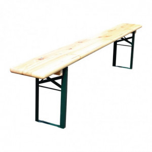 Folding bench with spruce wood tray 220 x 25cm - FourniResto - Fourniresto