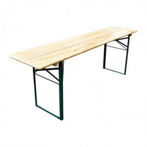 Folding spruce table 220 x 50cm - FourniResto - Fourniresto
