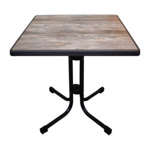 Table de patio pliante Limburg Vintage 70 x 70 cm - FourniResto - Fourniresto