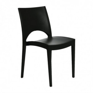 Stackable outdoor/indoor chair - anthracite - FourniResto - Fourniresto