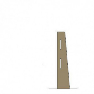 Poteau d'angle Canteen-Style chêne clair - 860 x 200mm - Bolero - Fourniresto