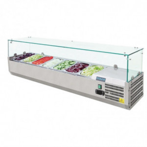 Refrigerated Ingredient Display Case Series G - 7X GN 1/4 - Polar - Fourniresto