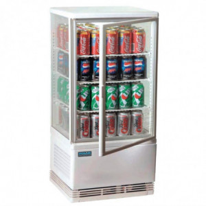 White Refrigerated Display Case Series C - 68L Polar | Attractive and elegant beverages