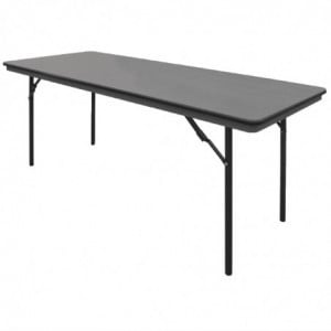 Folding Rectangular Gray ABS Table - 1830mm - Bolero - Fourniresto