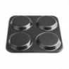 Placa Antiaderente de 4 Moldes Redondos - L 235 x P 235mm - Vogue