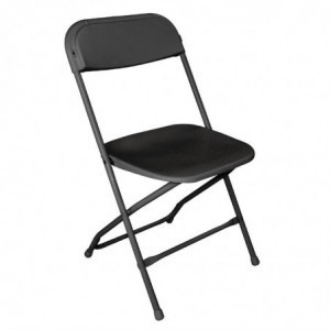 Cadeiras Dobráveis Pretas - Conjunto de 10 - Bolero - Fourniresto