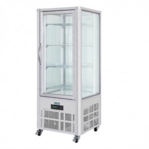 Vitrina de pastelaria em inox com 1 porta de vidro Série G - 400L - Polar - Fourniresto