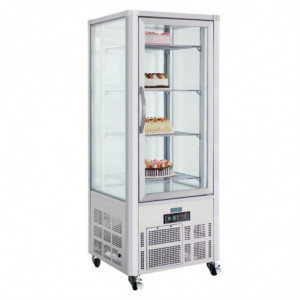 Vitrine À Pâtisserie En Inox 1 Porte Vitrée Série G - 400L  - Polar - Fourniresto