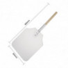 Aluminum pizza peel with wooden handle - 305 x 355 mm - Vogue - Fourniresto