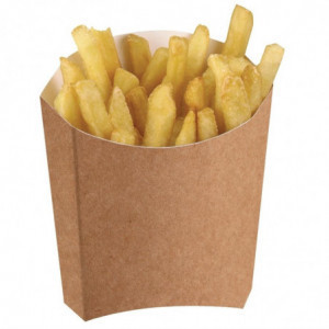 Embalagens de batata frita médias compostáveis de papel kraft - Lote de 1000 - Colpac - Fourniresto