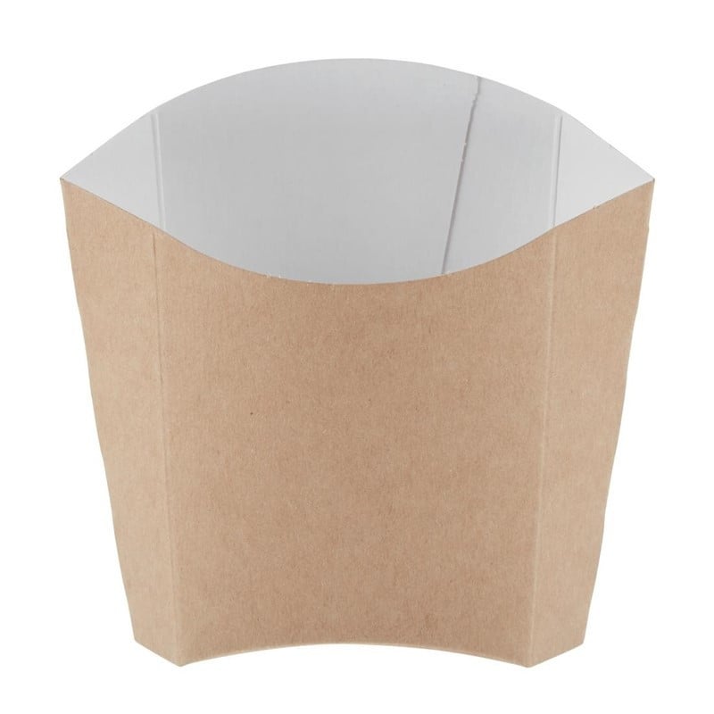 Large Compostable Kraft French Fries Sleeves - Pack of 1000 - Colpac