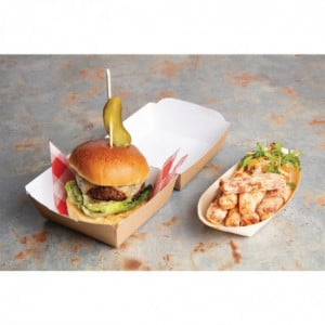 Compostable Standard Kraft Burger Boxes - L 108mm - Pack of 250 - Colpac