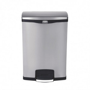 Front pedal stainless steel Slim Jim trash can - 90L - Rubbermaid