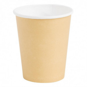 Disposable Cups Hot Drinks Brown - 225ml - Pack of 1000 - Fiesta
