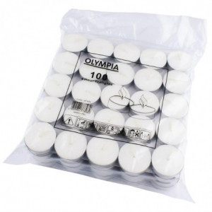 Velas Rechaud 4 Horas Ø 40 mm - Lote de 100 - Olympia