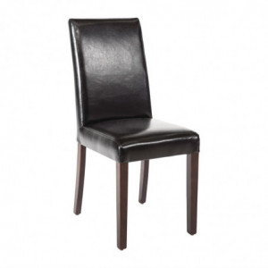 Cadeiras em couro sintético preto - Bolero - Fourniresto