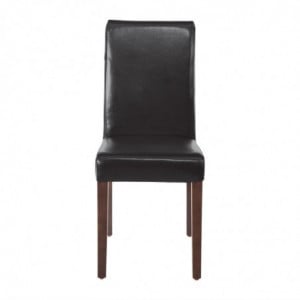 Black Faux Leather Chairs - Bolero - Fourniresto