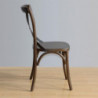 Walnut-colored chairs with crossed back - Bolero - Fourniresto