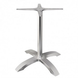 Base de mesa de 4 pernas em alumínio escovado - Bolero