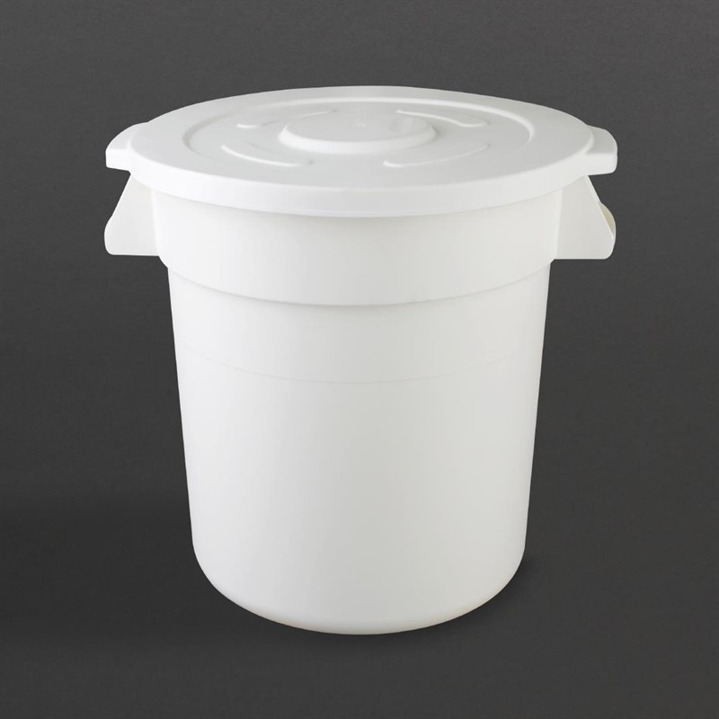 White Round Container 38L - Vogue - Fourniresto