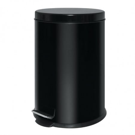 Black Stainless Steel Pedal Bin - 20L - FourniResto