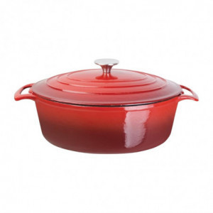 Large Red Oval Casserole Dish - 6L - Vogue