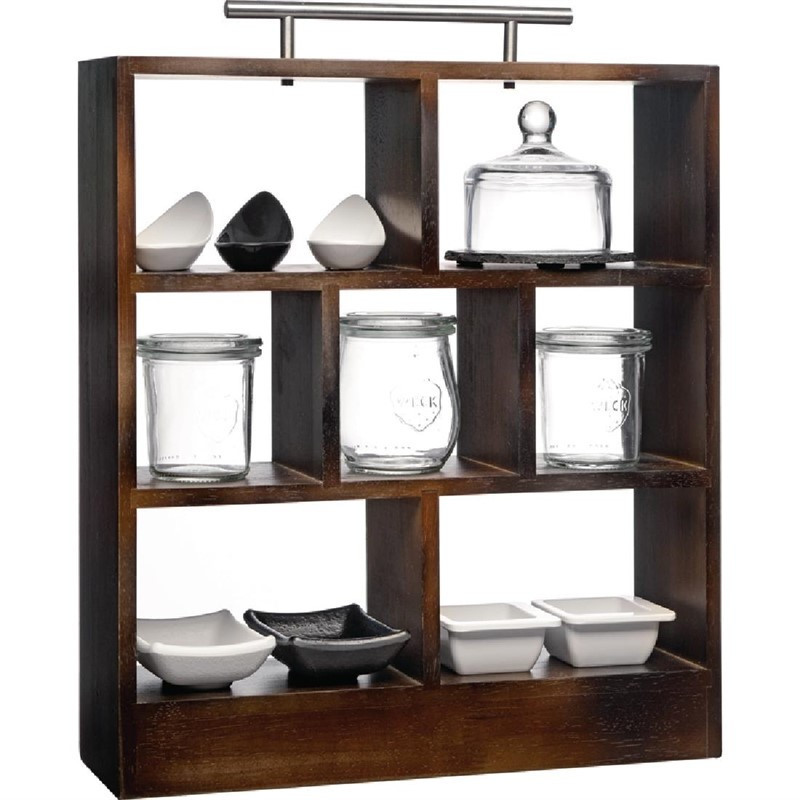 Wooden Hevea Tea Shelf - APS