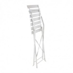 Steel Terrace Chair - Gray - Set of 2 - Bolero - Fourniresto