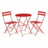 Steel Terrace Chairs - Red - Set of 2 - Bolero - Fourniresto