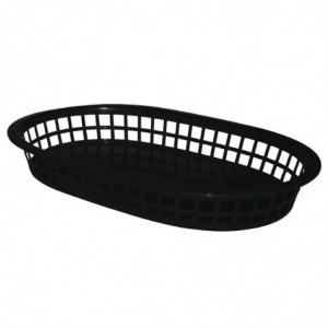 Oval black polypropylene food basket - Olympia - Fourniresto