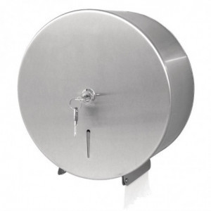 Jumbo Stainless Steel Toilet Paper Dispenser - Jantex - Fourniresto