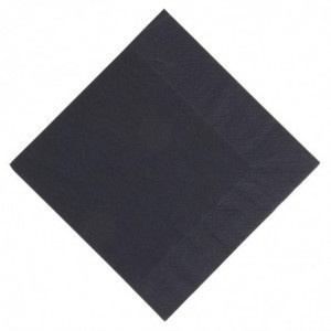 Compostable black 3-ply snack napkins - 30x30 - Pack of 1000 - FourniResto - Fourniresto