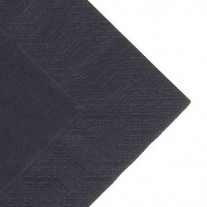 Guardanapos de lanche de papel preto compostáveis - 3 camadas - 30x30 - Pacote de 1000 - FourniResto - Fourniresto