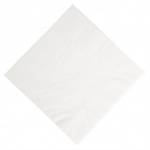 Guardanapos de Almoço de Papel Branco Compostáveis - 3 Camadas - 400 x 400 - Pacote de 1000 - FourniResto