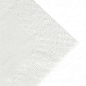 Compostable White Paper Breakfast Napkins - 3 Ply - 400 x 400 - Pack of 1000 - FourniResto