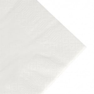 Guardanapos de Almoço de Papel Branco Compostáveis - 3 Camadas - 400 x 400 - Pacote de 1000 - FourniResto