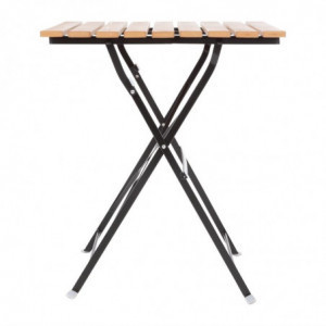 Square bistro table in wood effect - 600mm - Bolero - Fourniresto