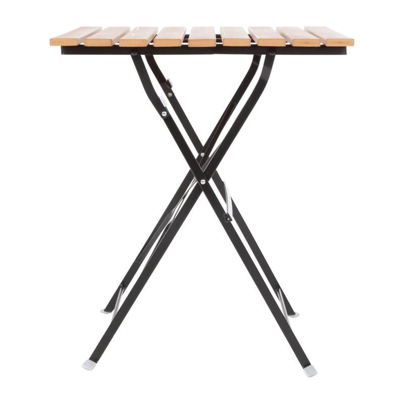 Table bistro carrée en imitation bois - 600mm - Bolero - Fourniresto