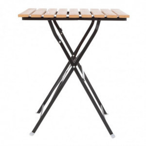 Square bistro table in wood effect - 600mm - Bolero - Fourniresto