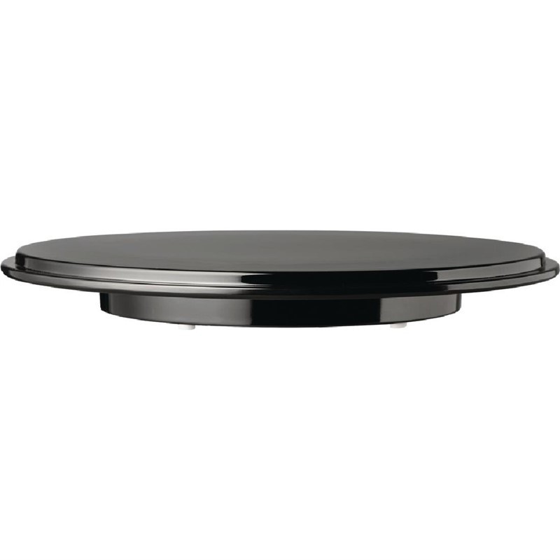 Prato de bolo em melamina Pure preto - Ø310mm - APS - Fourniresto