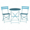 Table de terrasse ronde en acier - bleu turquoise - 595mm - Bolero - Fourniresto