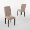 Chaises beige avec assise en tissu - Bolero - Fourniresto