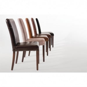 Cadeiras bege com assento em tecido - Bolero - Fourniresto